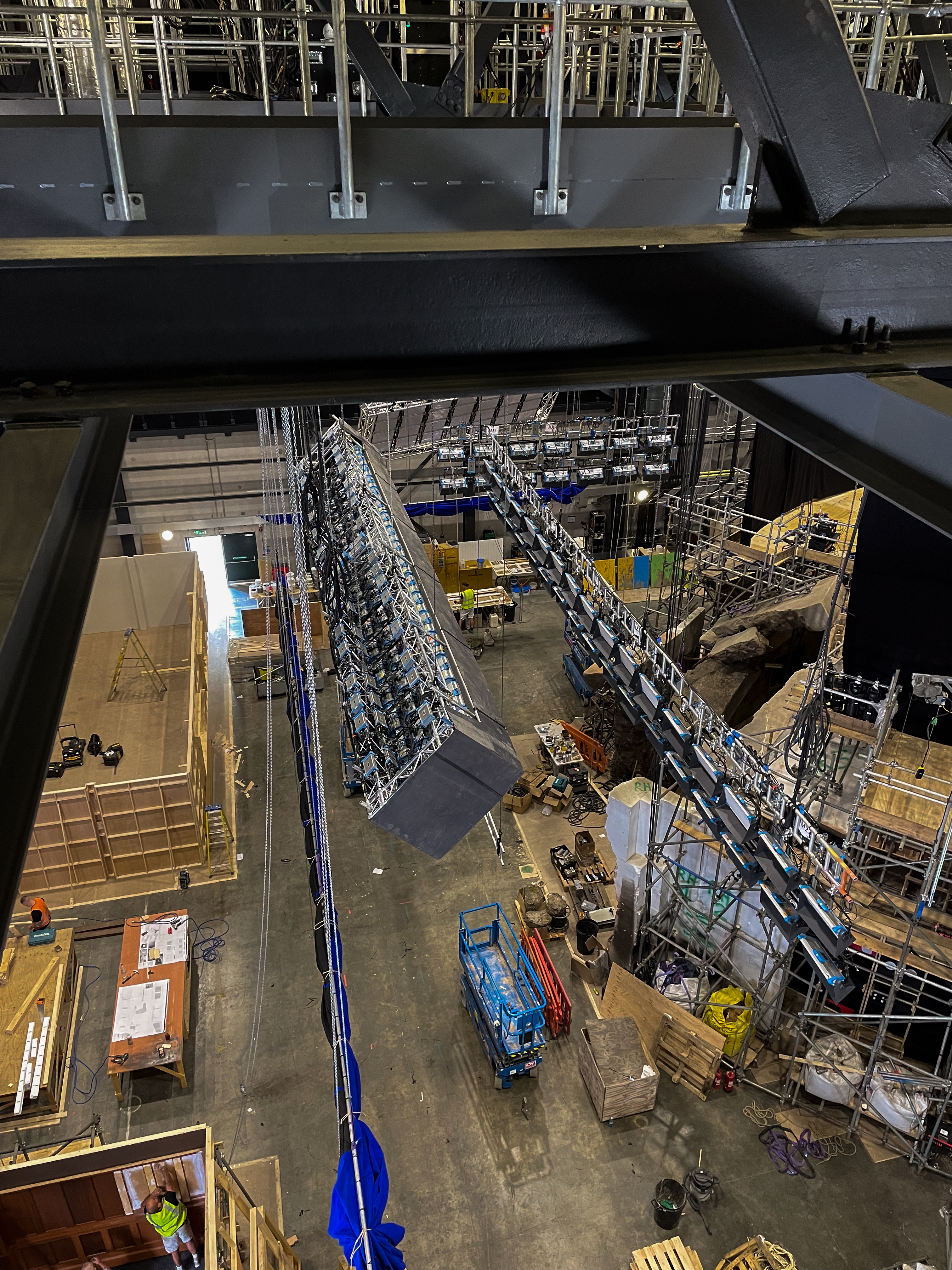 Lighting rig on a film set